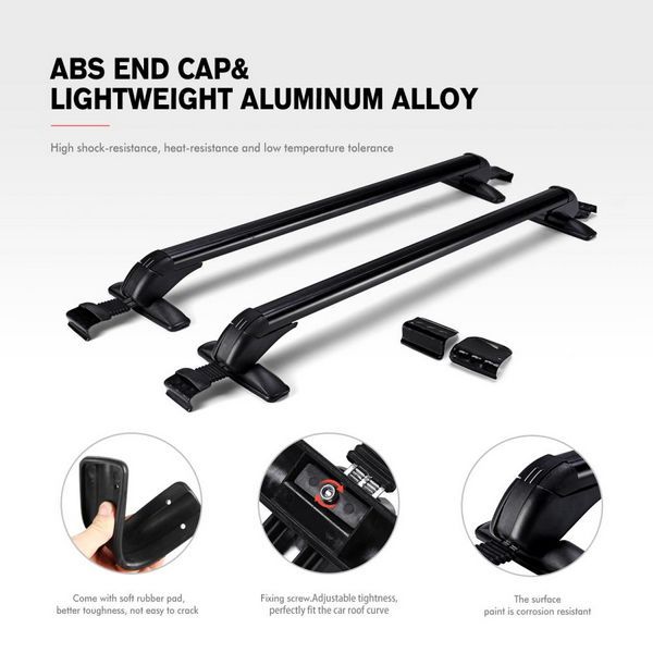 Buy Universal Fit Aluminum Roof Luggage Rack Cross Bar Kit 90 120cm with antitheft padlock (Pair)